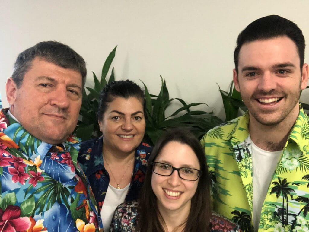 Angelo Venardos Despina Venardos Jen Mougan Francois Malan Loud Shirt Day FC Lawyers